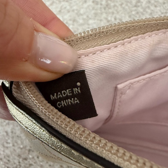 Coach Legacy Stripe Tan Clutch with Signature Monogram - Picture 8 of 8